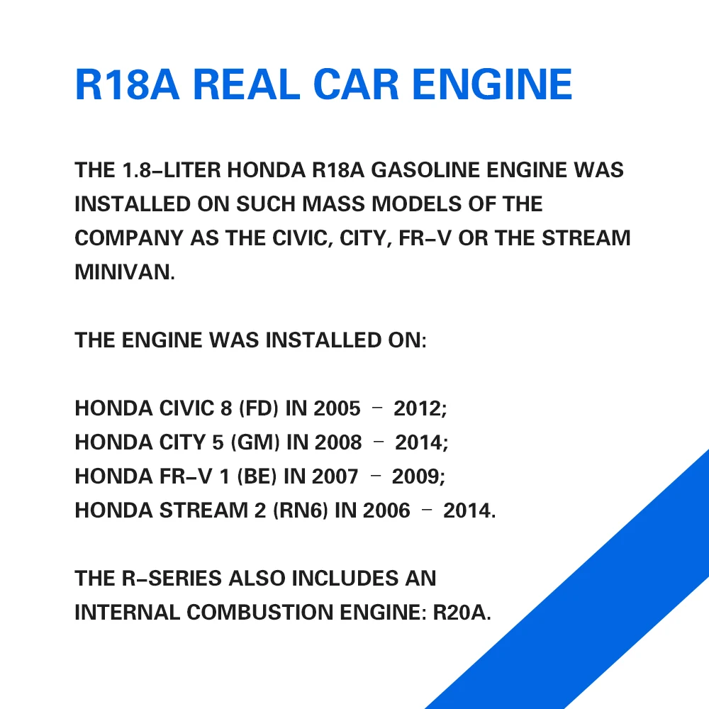 R18A 1.8L Gasoline Engine 4 Cylinders For Honda City/Civic/Crossroad/FR-V/Edix/Stream Car Motor Auto Parts