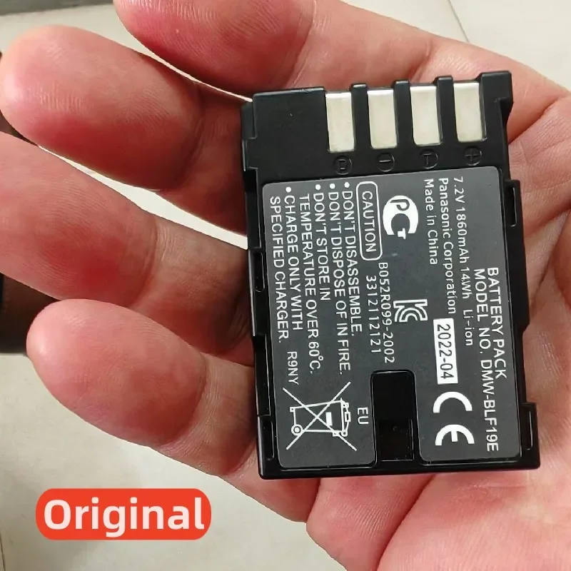 

100%Original 1860mAh for Panasonic DMW-BLF19E BLF19GK DMC-GH3 GH4 GH5 GH5S GH3GK GH4GK G9 G9LGK Camera Battery