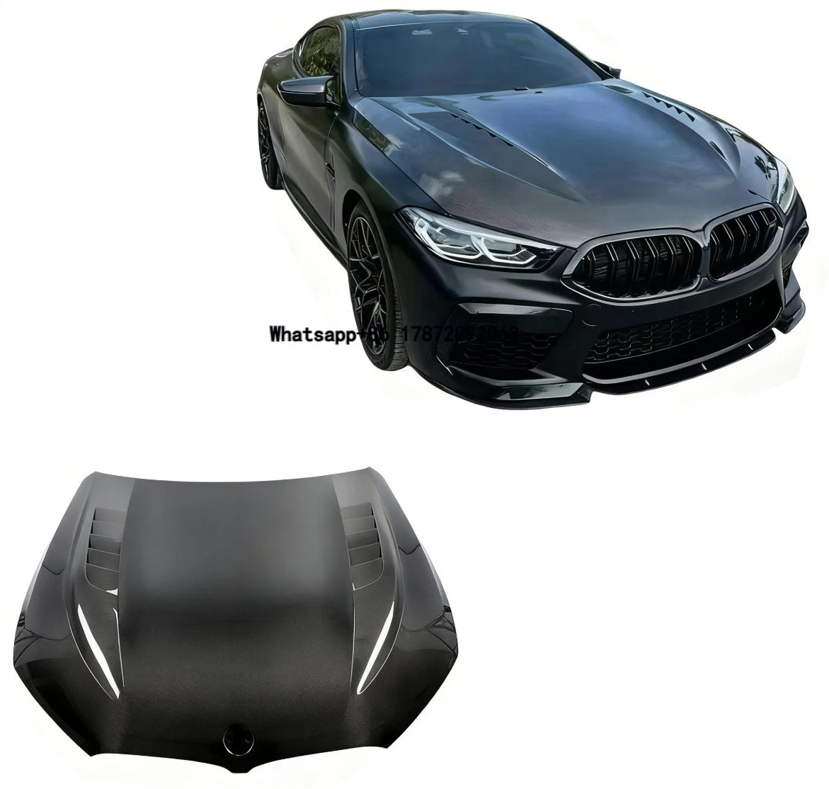 

For M8 G14 G15 M840i M850i 2019+ Upgrade V Style Car Conversion Kit Dry Carbon Fiber Front Hood Bonnet Aerodynamic Kit