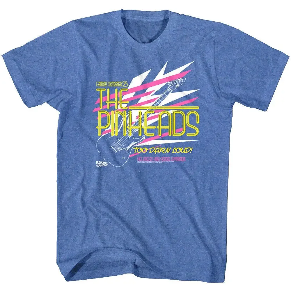 Back to The Future Pinheads Band Mens T Shirt McFly Too Damn Loud Huey Lewis