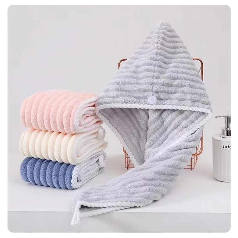 1PC Women Long Hair Drying Towel Fast Drying Hair Cap cute Quick Dry Hair Cap Strongly Absorbent Towel Bath Hats