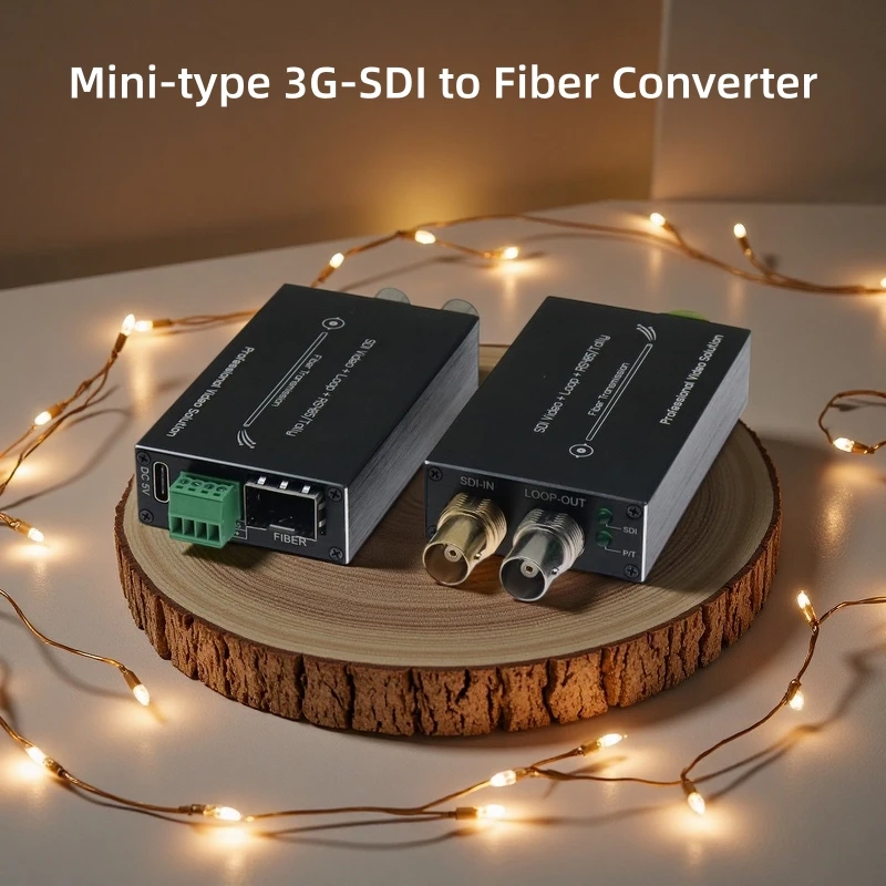 Extensor de Fibra Óptica, Mini Switch Ethernet de Fibra Óptica Industrial, Conversor de Medios de Red 3G-SDI, Transmisor RS485 HD SDI FTTH