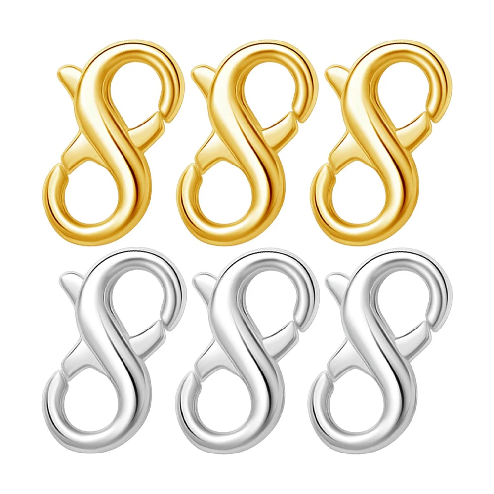 

5Pcs/Lot 8 Shape Double Head Clasp Hooks For DIY Necklace Bracelet Chain Connector Jewelry Making Findings End Buckle Supplies