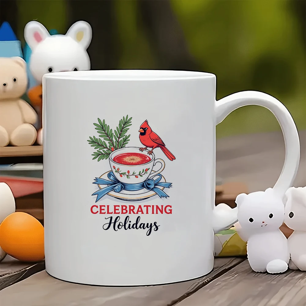 

11oz cartoon Christmas mug + festive themed kids cup Embrace Joy Christmas Gift Essential for Home Coffee Break