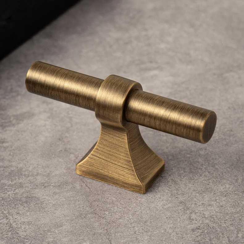 Antique brass drawer handle and T knob — supplier illustration 22