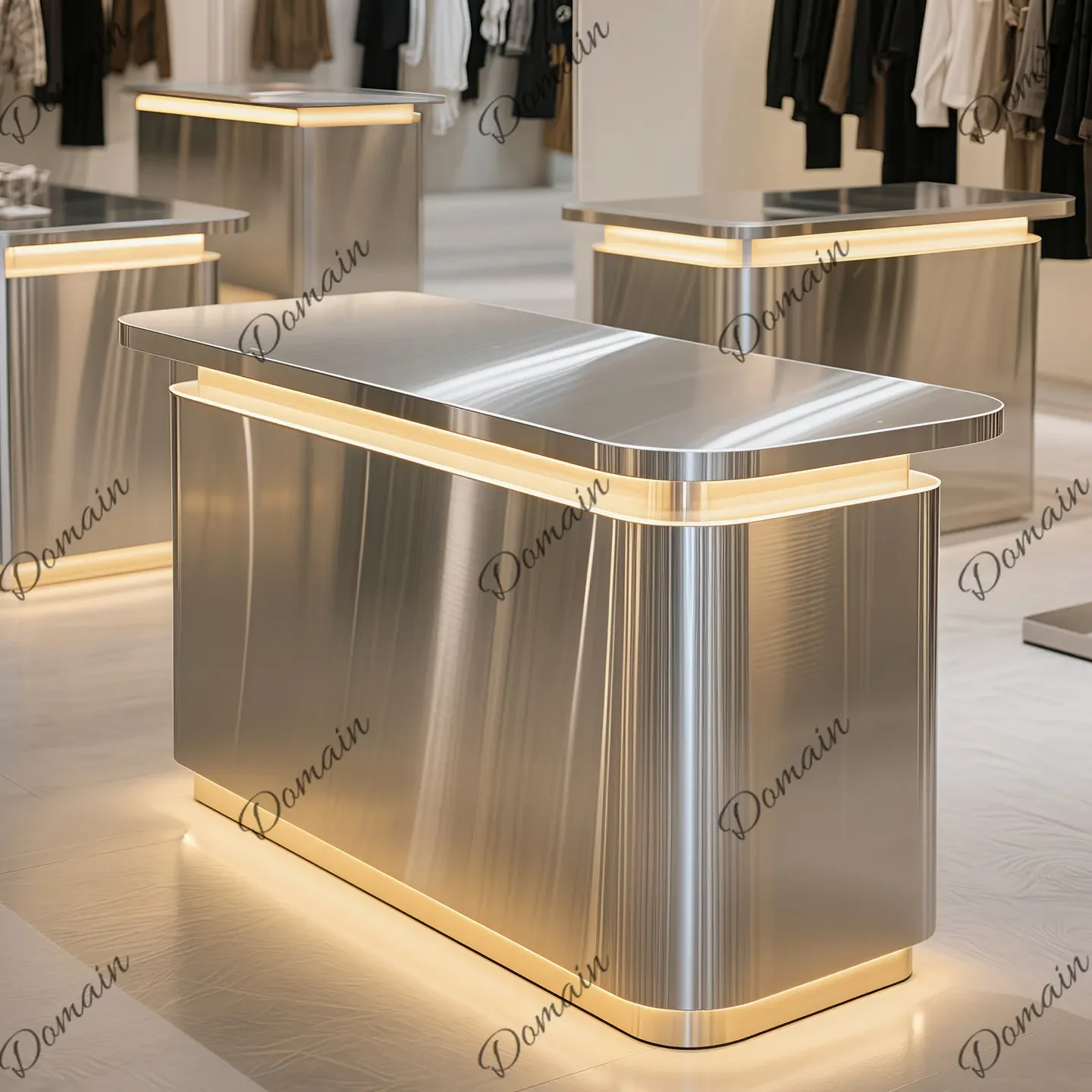 N81 Clothing Store Nakajima Display Table Stainless Steel Flower Shop Shopping Mall Shoe Bag Store Decoration Middle Water Tabl