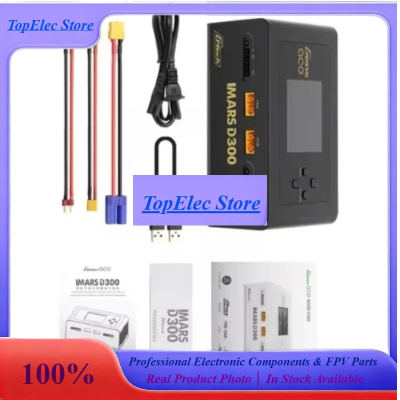 TopEs1pcs For Gens Ace IMARS D300 PLUS Lipo Battery Charger Dual Channel Intelligent Balanced Charger 6S Battery AC300W