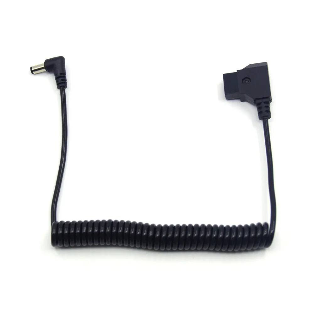 

D-Tap Connection Power Cable DC 5.5*2.5mm 2Pin Male Jack Plug with Spring Cable for Anton Bauer Battery DSLR Rig Digital Camera