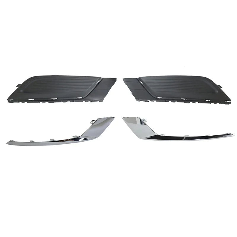 

A82E-Bezel& Chrome Trim For Fog Light Lamp Cover Left& Right For Ford Fusion 2017-2018