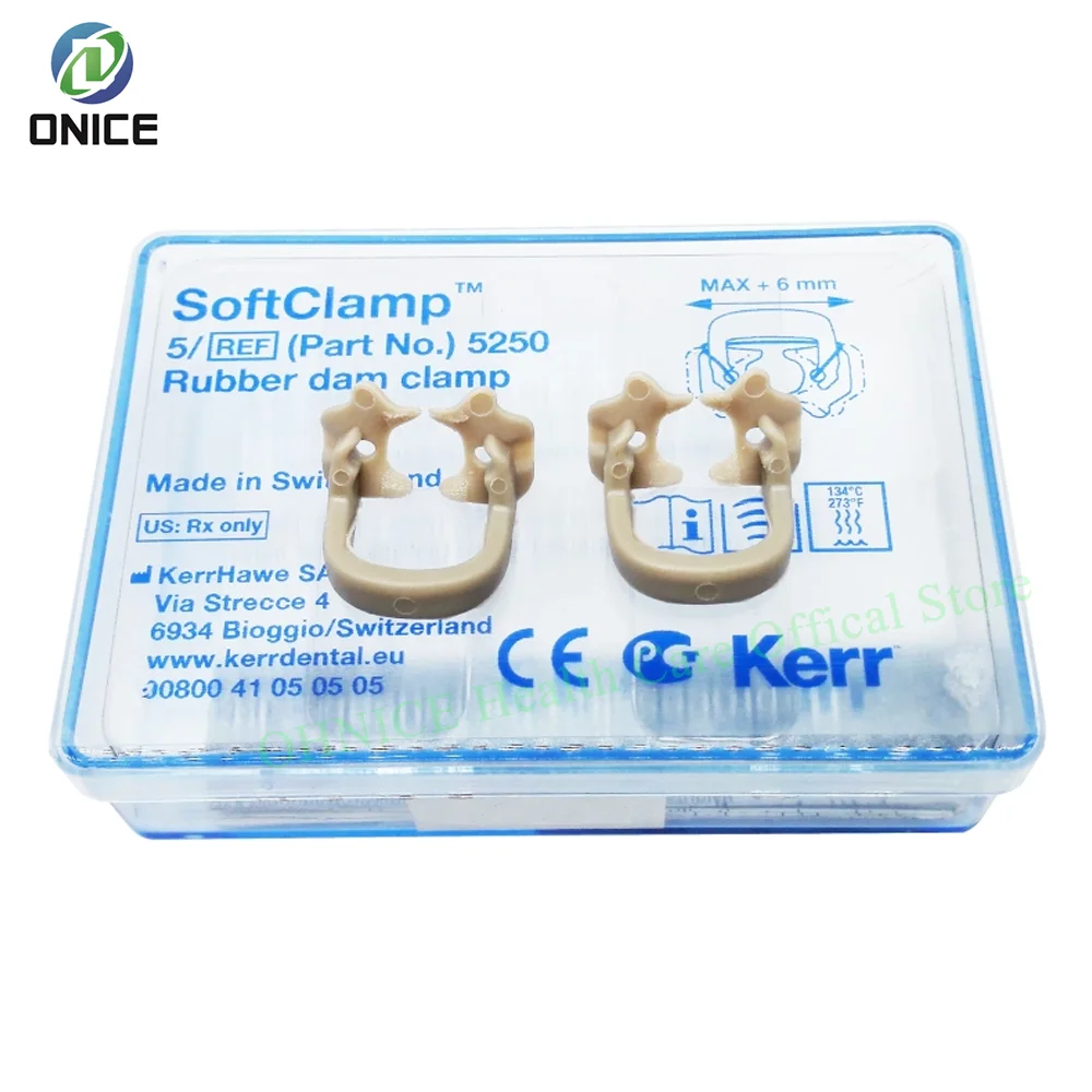 Dental Kerr OptiDam SoftClamp Rubber Dam Clamp General Kit 5250 Used to Hold Teeth In Place During Oral Therapy