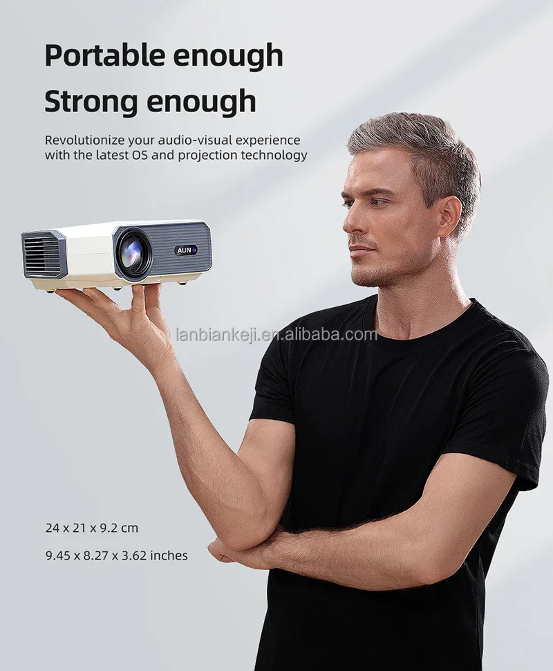Full HD 1080P Android Projector Home Cinema AUN A004 Pro LED Projectors Portable Game Outdoor Theater 4K Movie Auto Focus WIFI