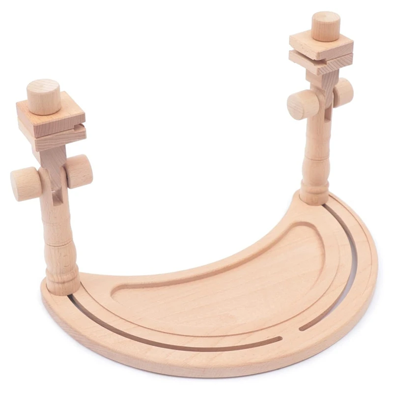 Adjustable Embroidery Stand, Rotated Stand Beech Wood Embroidery Hoop Holder For Arts Crafts Sewing Needlework