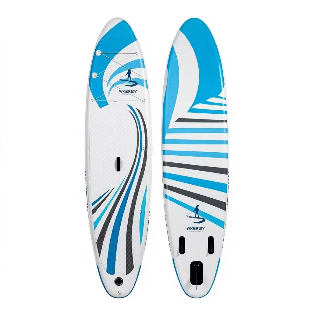 Professional Double Layer Drop Stitch PVC Inflatable SUP Board With EVA Anti-slip Pad For Ocean Surfing