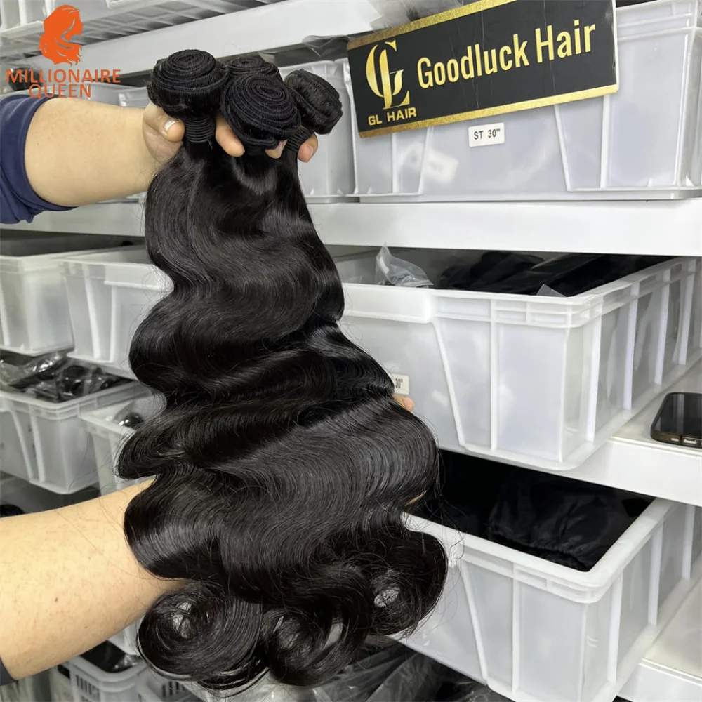 12A Double Drawn Human Hair Bundles 1/3/4 Pieces Peruvian Remy Hair Extensions Weave Bundles Virgin Hair Millionaire Queen