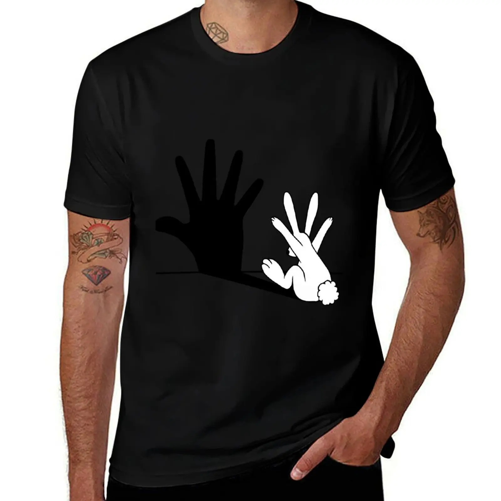 Rabbit hand shadow T-Shirt Ultra Soft Breathable Tee Top