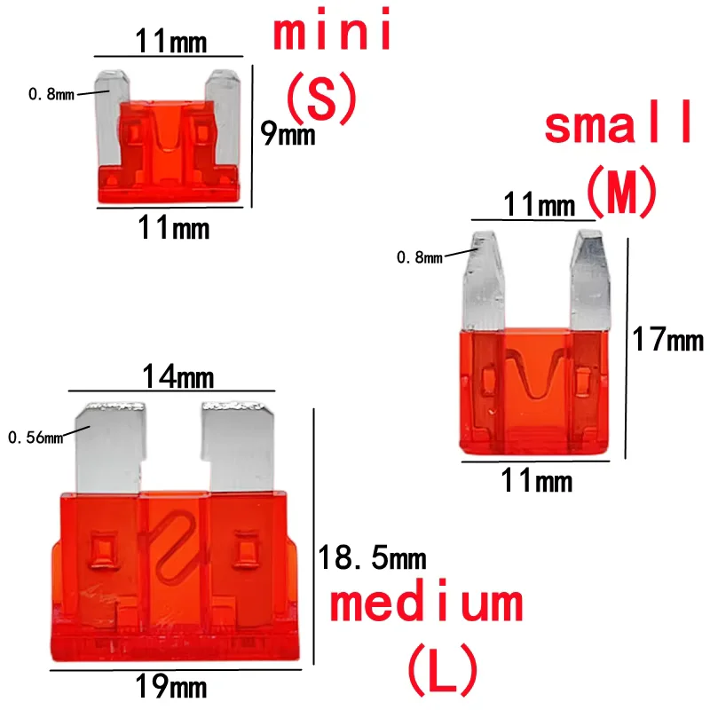 50-306 pcs Car Fuse Combination Kit, Mini Small Medium, Fuse Blade Type for Marine, Automotive, 2A 3A 5A 10A 15A 20A 25A 30A 35A