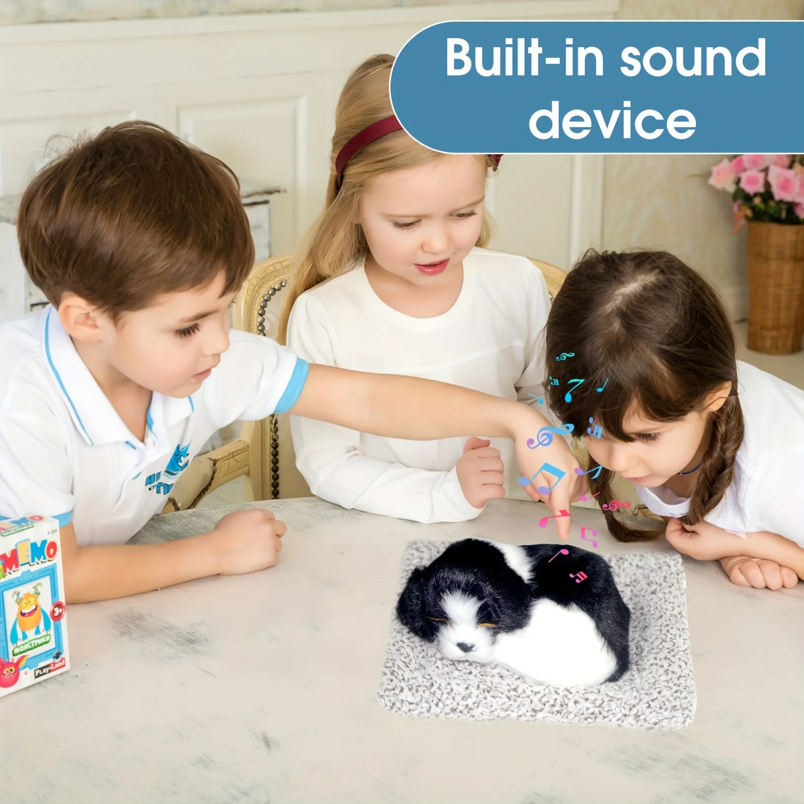 吠えるインタラクティブな子犬のおもちゃ – 犬好きへのギフト、電池式、PP素材、男の子と女の子へのおもちゃギフト