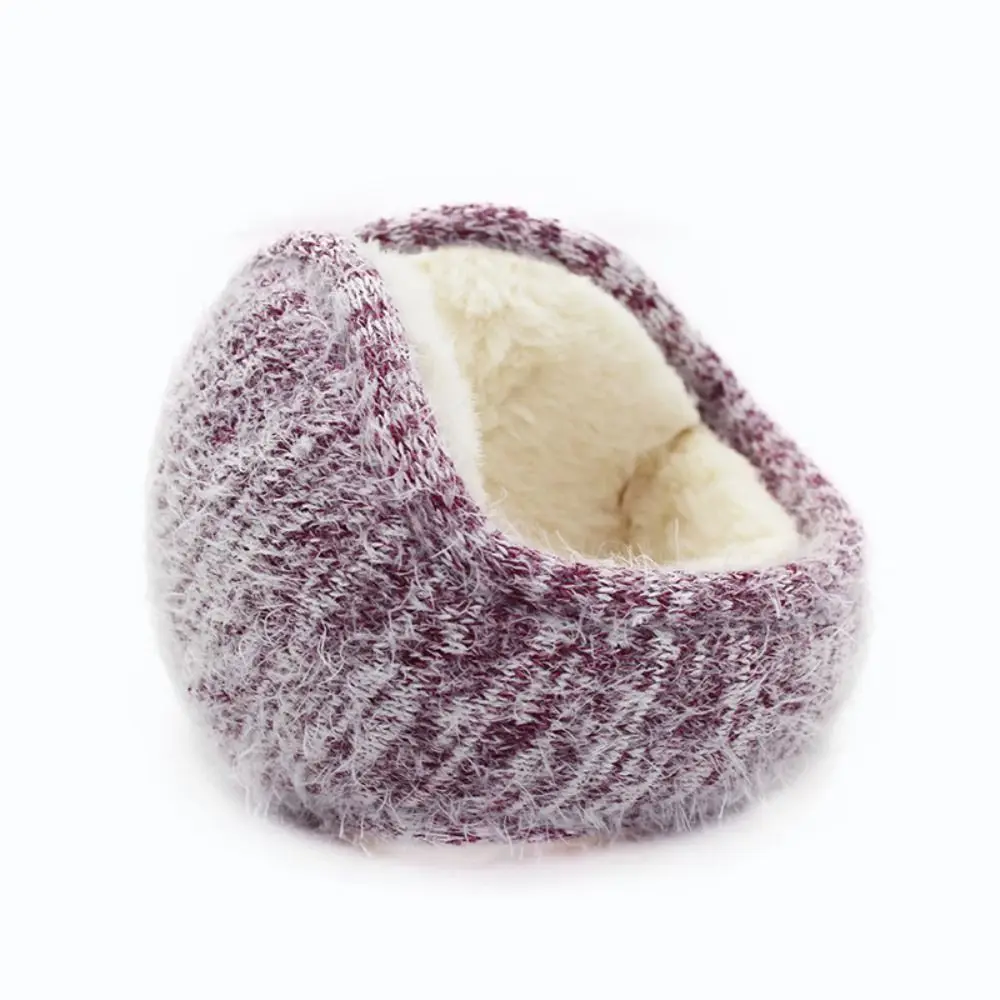 Back Worn Design Mohair Fleece Earmuffs Lining Stretch Foldable Ear Protector Lightweight Portable Thermal Ear Muffs