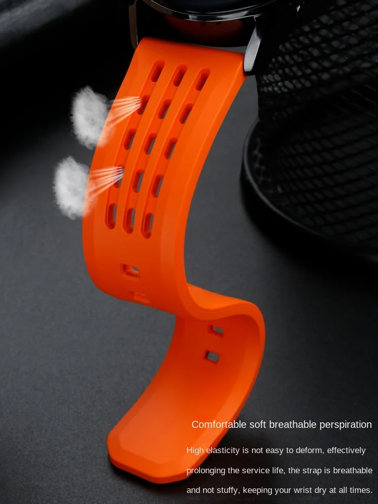 Premium FKM Strap 20/22mm for Breitling SuperOcean Quick Release Waterproof Sport Band MultiColor Soft Comfortable Fluoro Rubber - Image 3