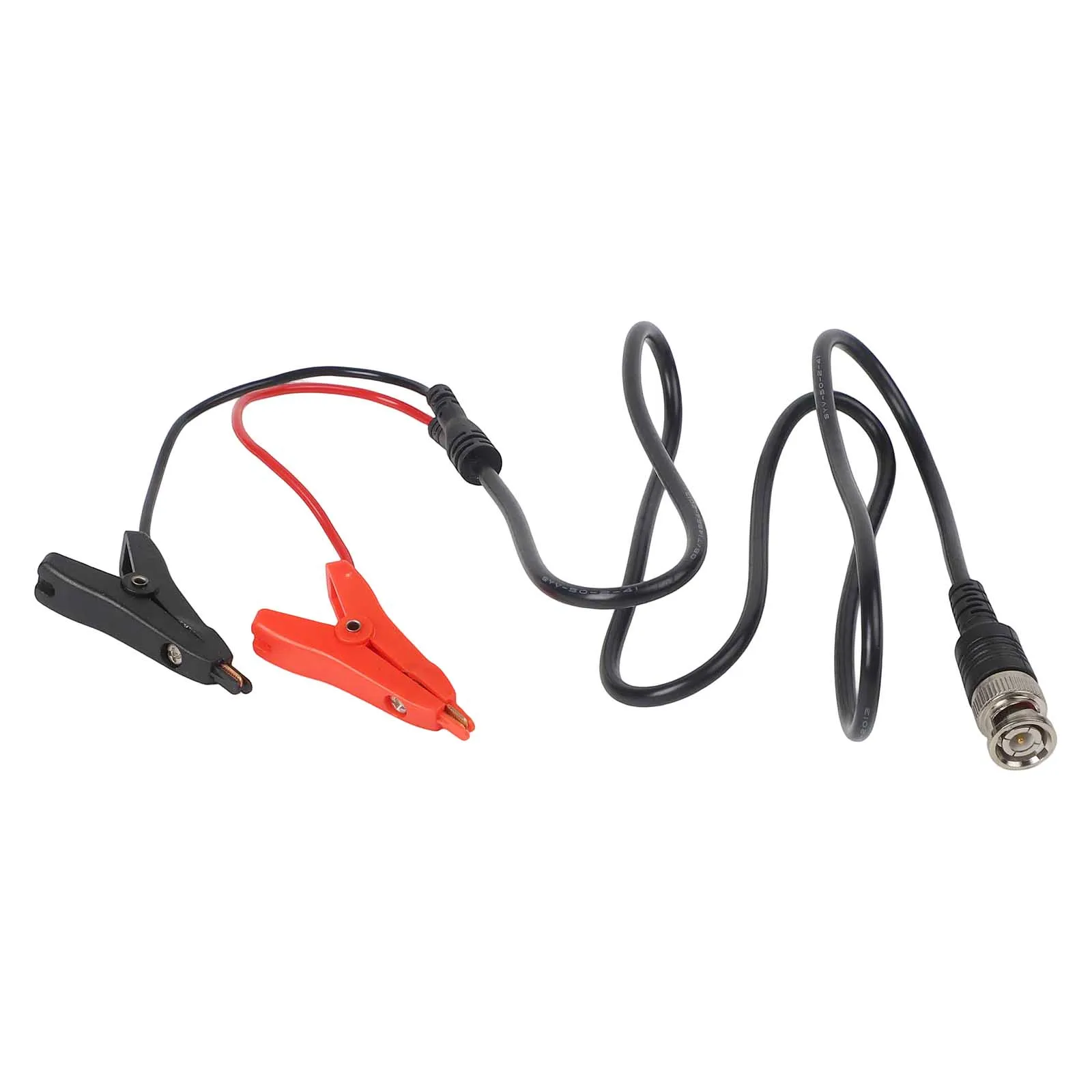 Kelvin Clip Test Cable with Brass Nickel Plated BNC Male Connector and Insulated for coaxial Wire for Oscilloscope Applications