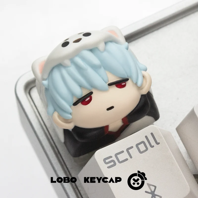 Anime Keycaps Resin Material for Mechanical Keyboard Accessories Sakata Gintoki Hijikata Toushirou GINTAMA Handmade Key Caps