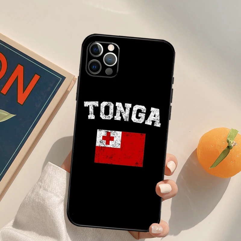 Tongan Coat of Arms Tonga Cover Case For iPhone 16 15 14 13 12 11 Pro Max XS XR X 12 13 Mini 16 15 Plus Fundas