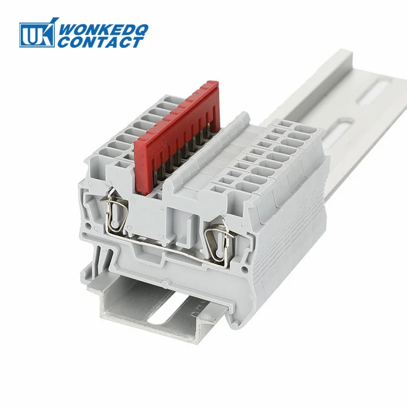 5Pcs PTTB 1,5/S-PE Boden Doppel Ebene Terminal Block Din-schiene Push-in Leiter PT 1,5mm2 draht Stecker Elektrische PTTB1,5-PE – Detail 6