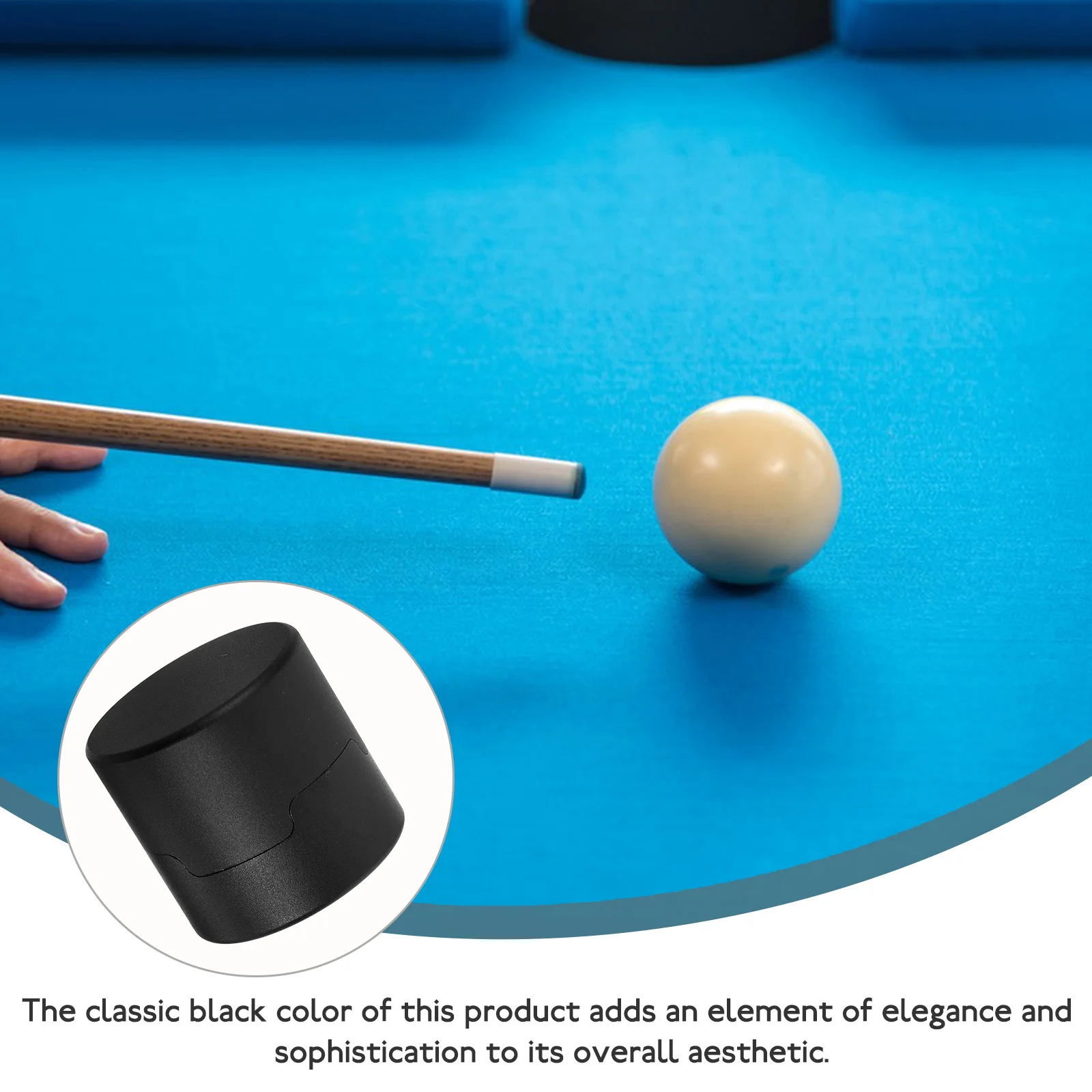 

Magnetic Chalk Box Black Round Octagonal Aluminum Billiard Chalk Holder for Pool Table Accessories Organizer Billiard Cases