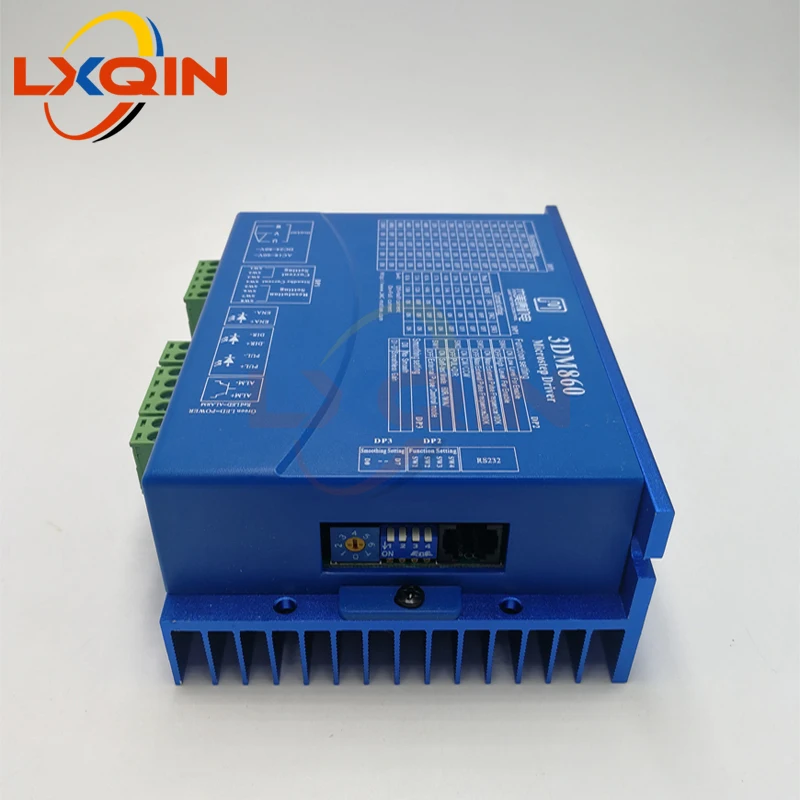 LXQIN printer parts input voltage 24-80VAC 30-100VDC 7.5A Match 86 serial stepper motor 3 phase stepper motor driver 3DM860