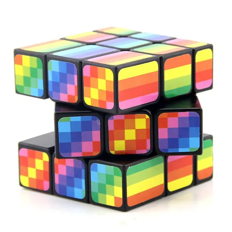 

FanXin Зеркало цвета радуги 3x3x3 Волшебный куб 3x3 Профессиональная скоростная головоломка Twisty Brain Развивающие игрушки Подарок для детей