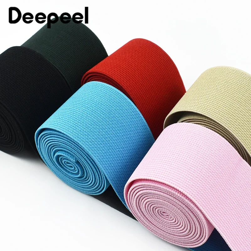 1Meter Deepeel 60mm Widen Elastic Bands 1.8mm Thick Soft Stretch Rubber Ribbon Bags Belt Clothing Webbing DIY Sewing Accessories