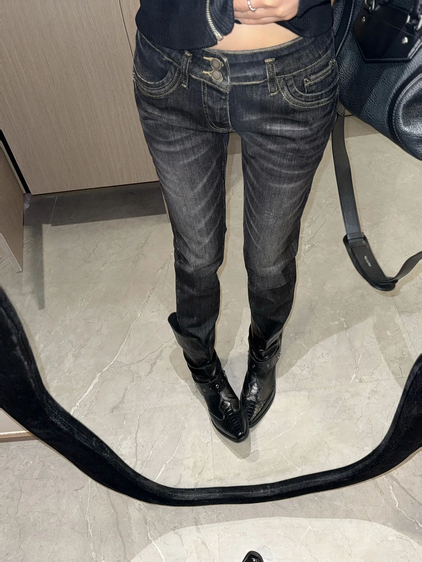 

Женские джинсы с низкой талией, облегающие, с узором, осенне-зимние, модные, зауженные, повседневные, из хлопковой ткани