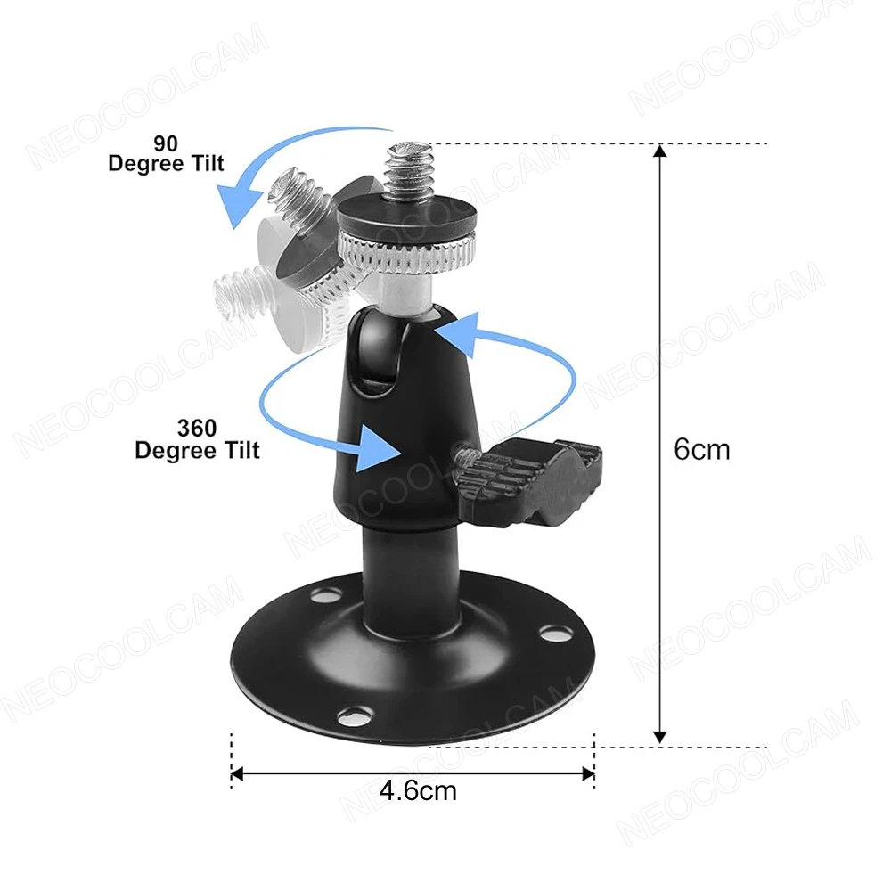 NEOCoolcam Wall Mount Bracket Installation Metal Holder Secure Rotary CCTV Camera Stand For Security Surveillance Camera