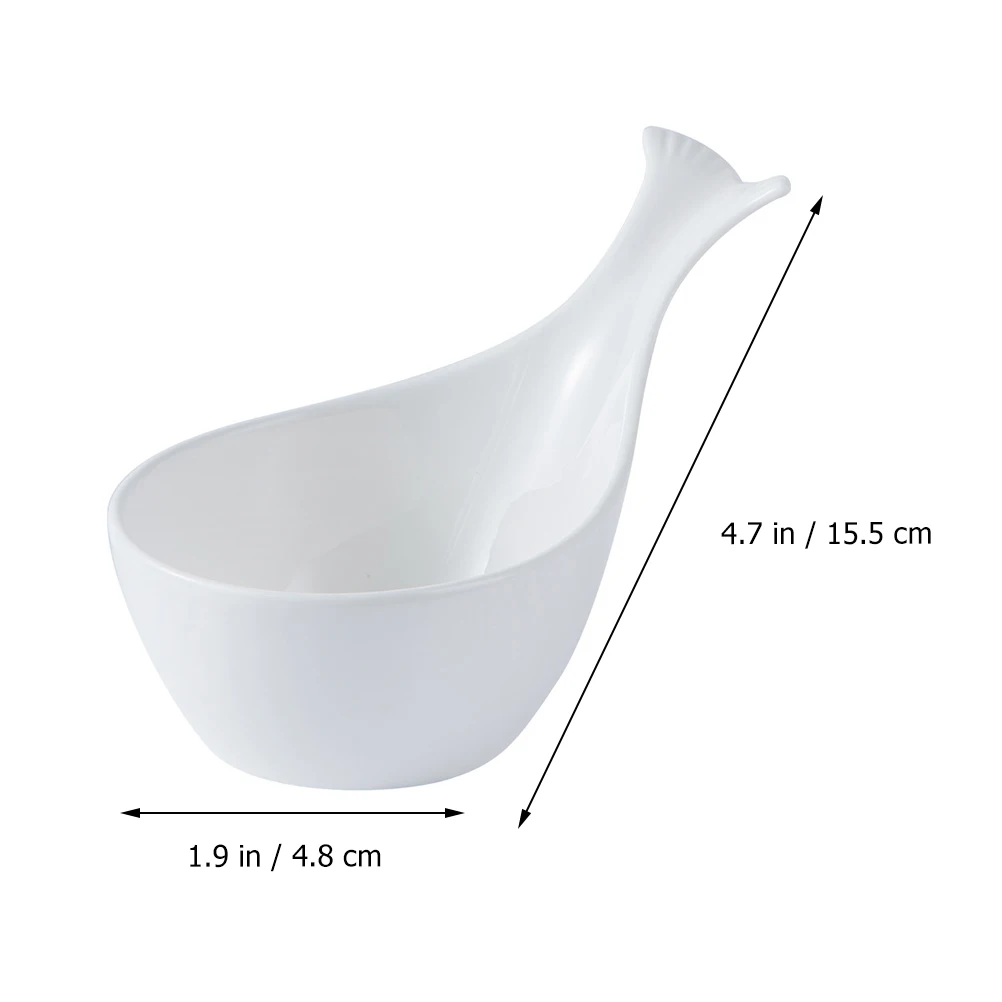 

Whale Tail Shape Ceramic Sauce Dish Creative Dipping Plate for Sushi Soy Sauce Seasoning Fruit Salad Appetizer Bowl Home Kitchen