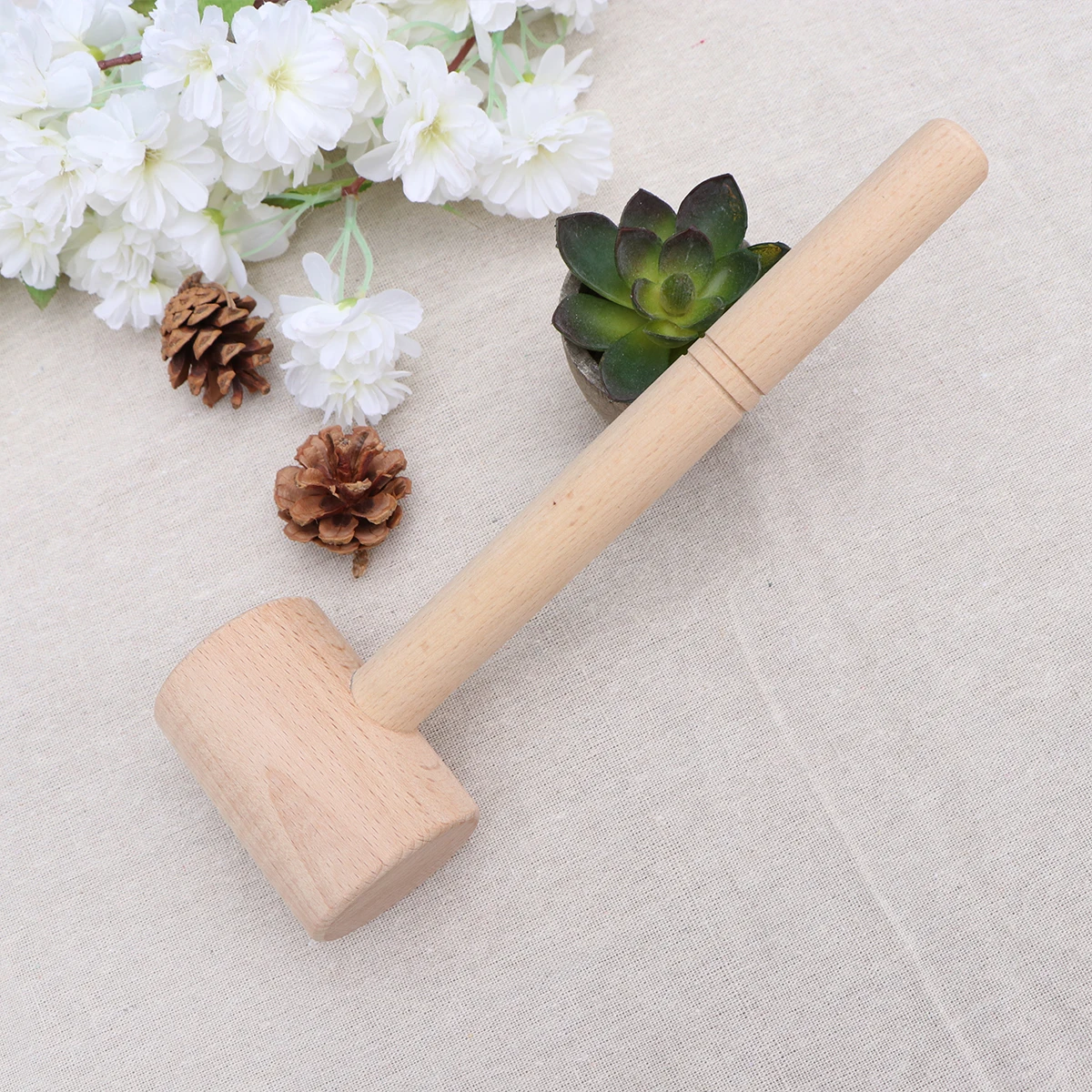 

1Pcs Wood Carving Mallet Lightweight Wooden Handle Leathercraft Hammer Perfect for Stamps Punch Prong Diamond Chisel