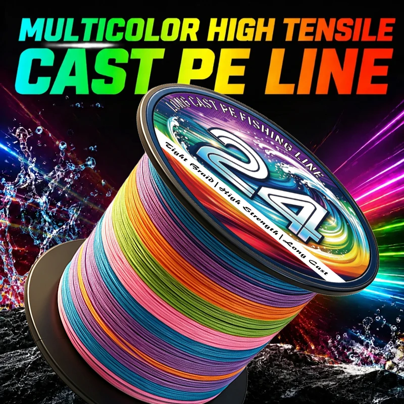 Neue 24-Strang Geflochtene Angelschnur X24 Multifilament 300/500/1000M Karpfenangeln Geflochtener Draht Angelzubehör PE-Schnur – Detail 1
