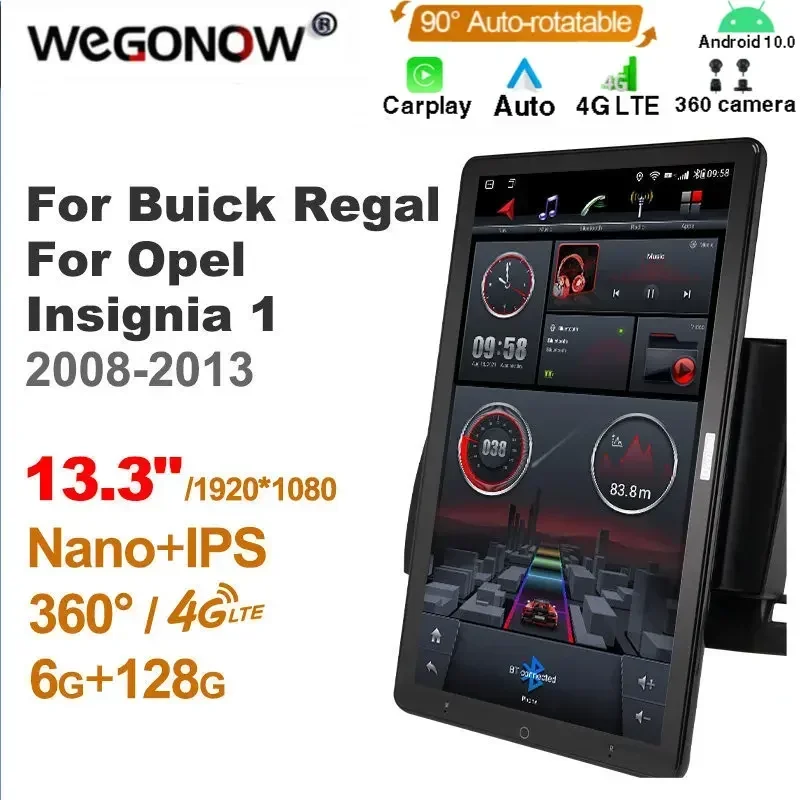 13.3'' Ownice 1Din Android10.0 Car Radio 360 for Buick Regal For Opel Insignia 1 2008-2013 GPS Auto Audio SPDIF 4G LTE NO DVD