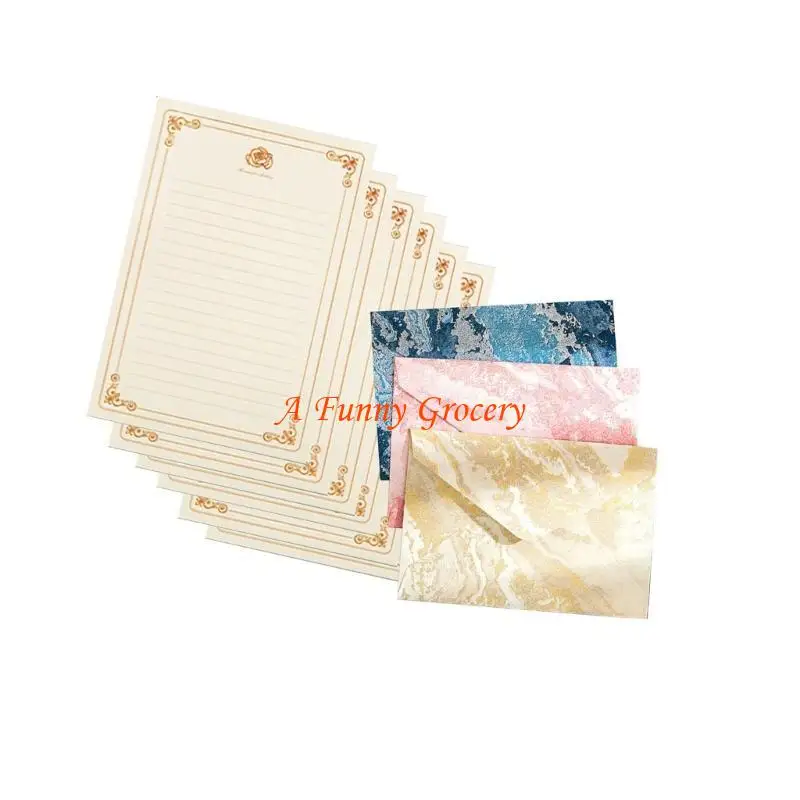 652E 1 Set Chinese Styles Stationery Paper and Envelopes Set Deer Writing Paper