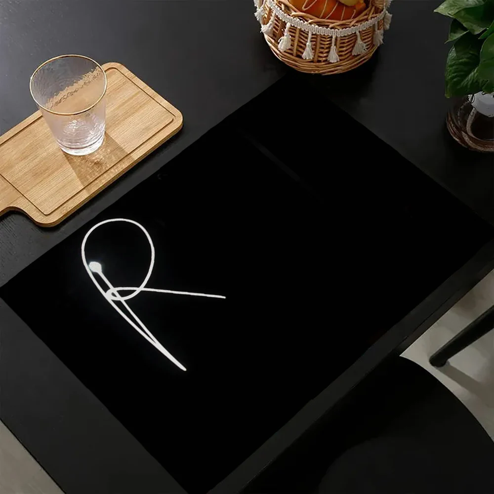 

1 шт. салфетки с принтом лотоса, льняные коврики для стола 30x40 см с синими цветочными узорами для весенней столовой, вечерние деко