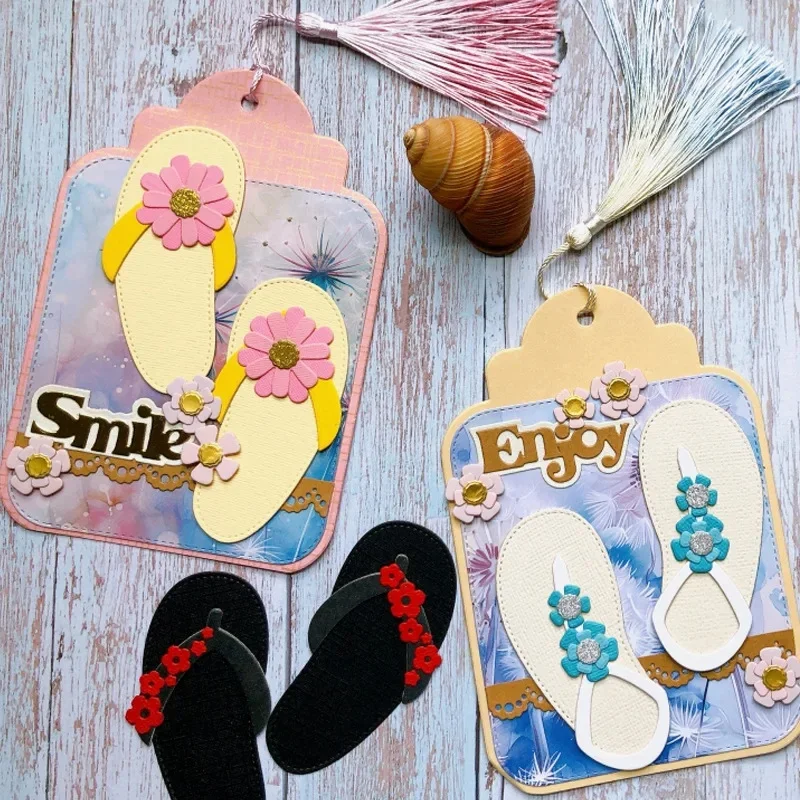Summer Slippers Metal Cutting Dies DIY Scrapbooking/album Decorative Embossing DIY Paper Cards