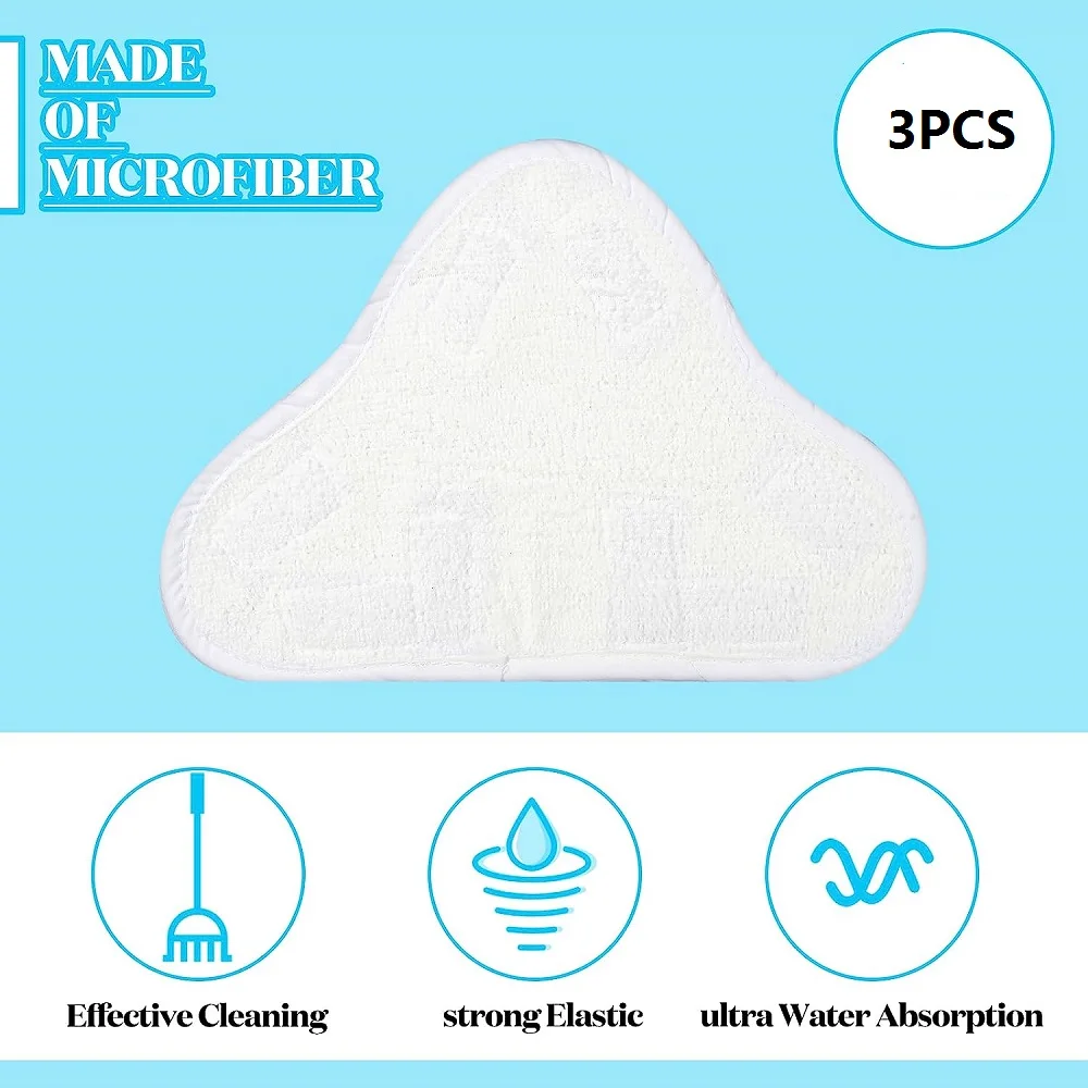 1/2/3PCS Replacement Pads Compatible with H2O H20 Mop X5 Steam Steam Mop Thicken Pads Washable Microfiber Reusable Cloth