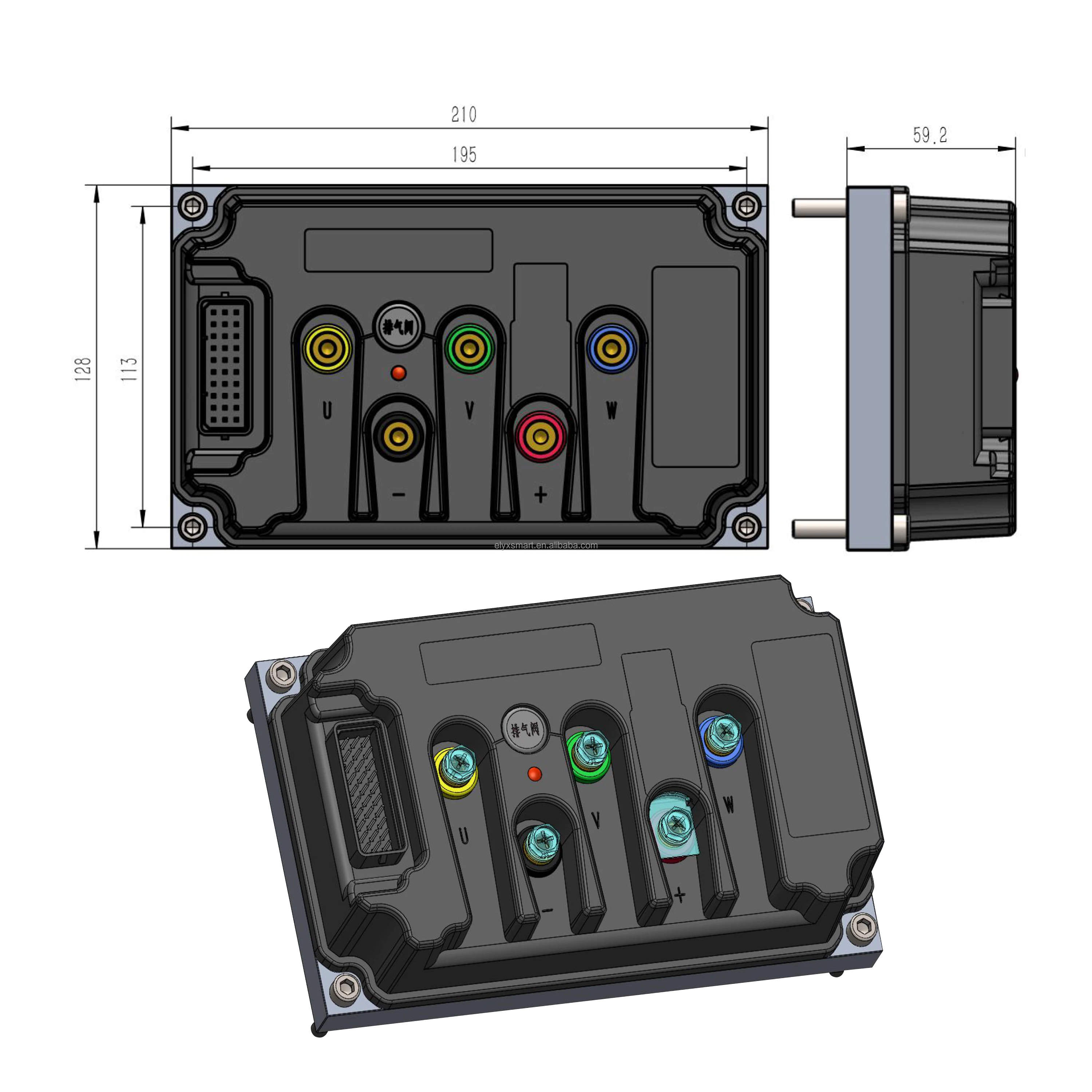 

72V 20KW Electric Motorcycles Electric Scooter 330A BLDC Motor Controller for Programmable Speed Regulating Brushless DC