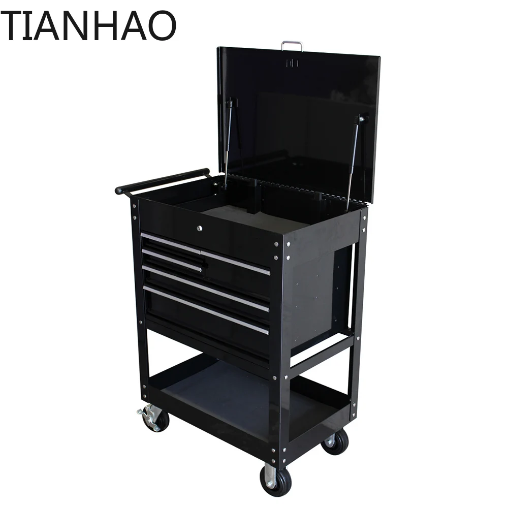 Best Seller 4 DRAWER MOBILE TROLLEY With One Layer Of Shelf With Handle For Workshop