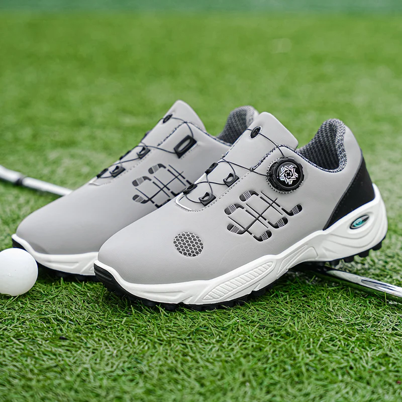 Men's Golf Shoes for Autumn and Summer, with Thick and Flexible Soles, Comfortable and Breathable, Featuring a Convenient Twist-Lock Design, Suitable for Daily Casual Wear, Golf, Outdoor Sports, and Other Activities
