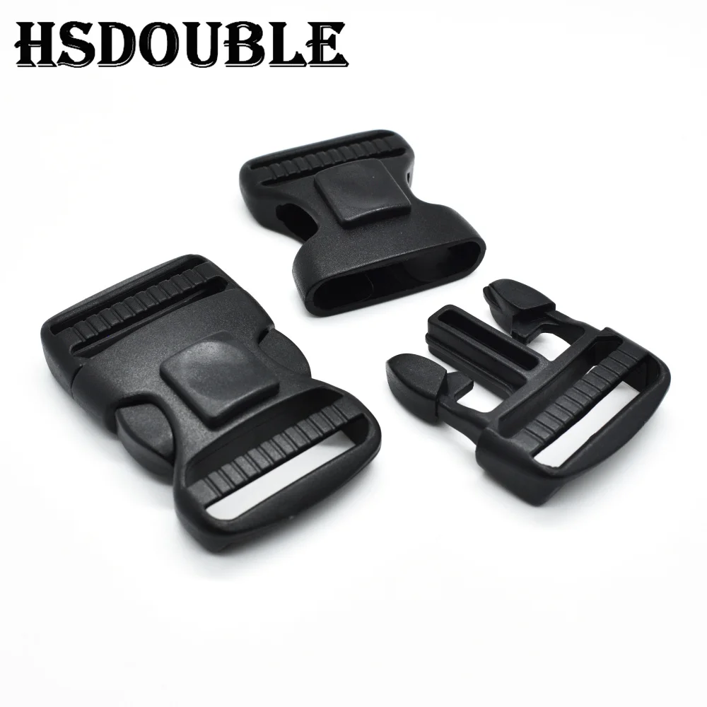 Plastic Dual Adjustable Side Release Buckles Molle Tatical Backpack Belt Bag Parts Strap Webbing