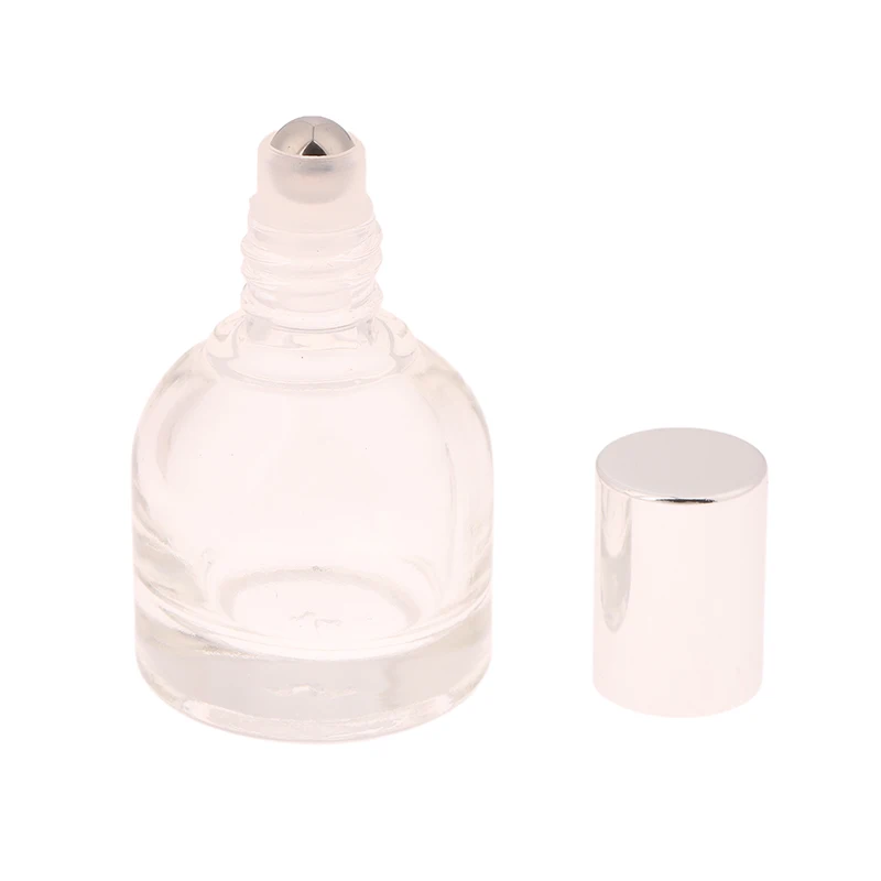 Rodillo de vidrio grueso portátil de 10ml, botellas de Perfume de aceite esencial, Vial Rollerball recargable de viaje, Roll On Botellas de viaje, viales