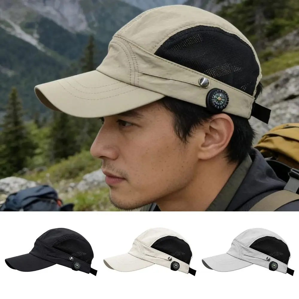 

Fashion Wide Brim Mesh Baseball Cap Breathable Adjustable Cycling Sun Hat Quick-drying Workwear Style Trucker Cap Unisex