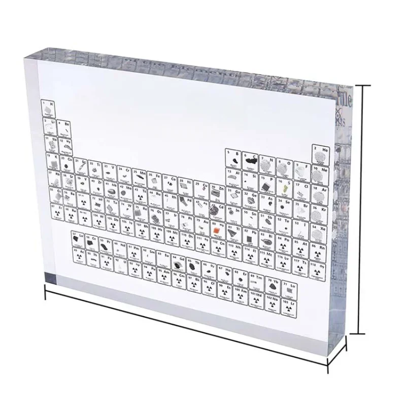 Periodic Table with Real Elements Inside Periodic Table Display with Elements Acrylic Periodic Table