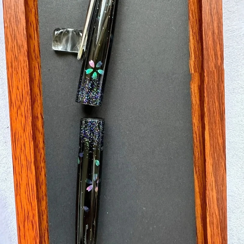 

5 Styles Handmade No Nib Set Lacquer Raden Carving Mother of Pearl Fountain Pen Barrel Golden Pink Cherry Blossom For Hero 100