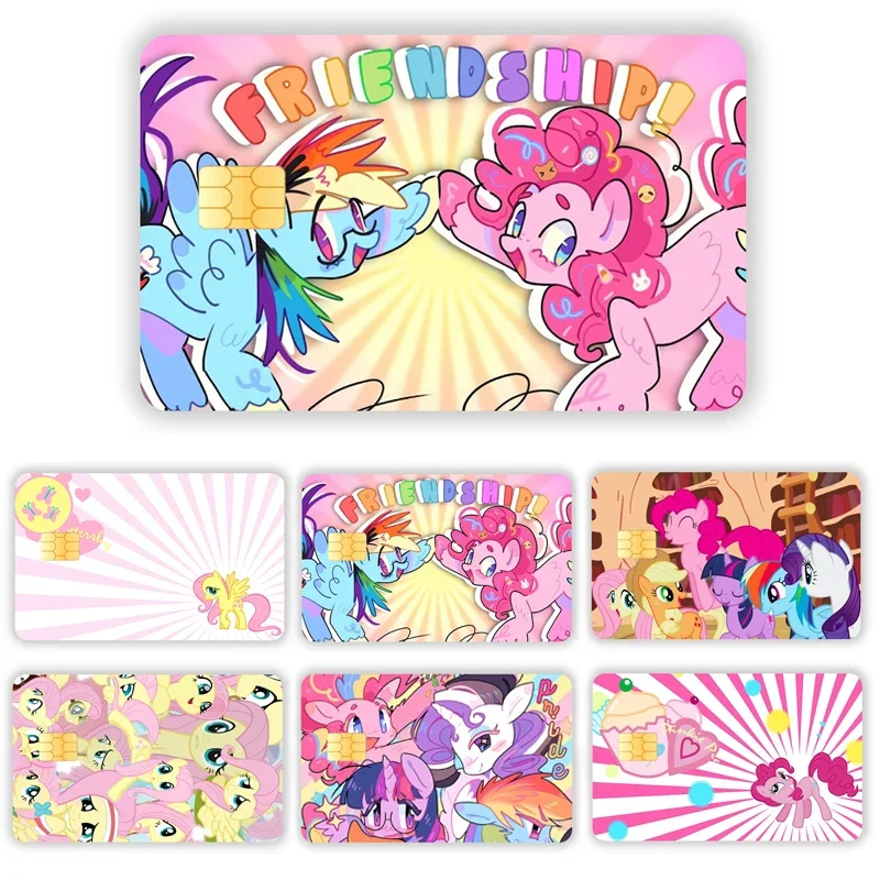 Kawaii Pony Pauli Baby Rainbow Pony Waterproof Anime Film Tape Skin for Credit Card Debit Card Sticker Decal Gift